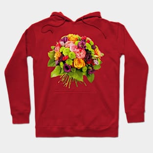 Glorious Bouquet of Green and Purple Flowers and More Hoodie